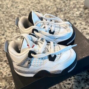 Kids White and Black Sneakers